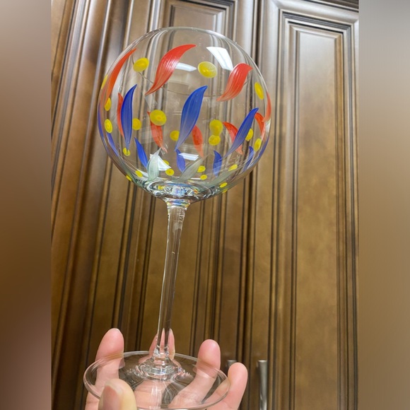 Set of 3 POTTERY BARN Glass Hand Blown Balloon Wine/Water Glasses-PBY39 - Picture 14 of 16